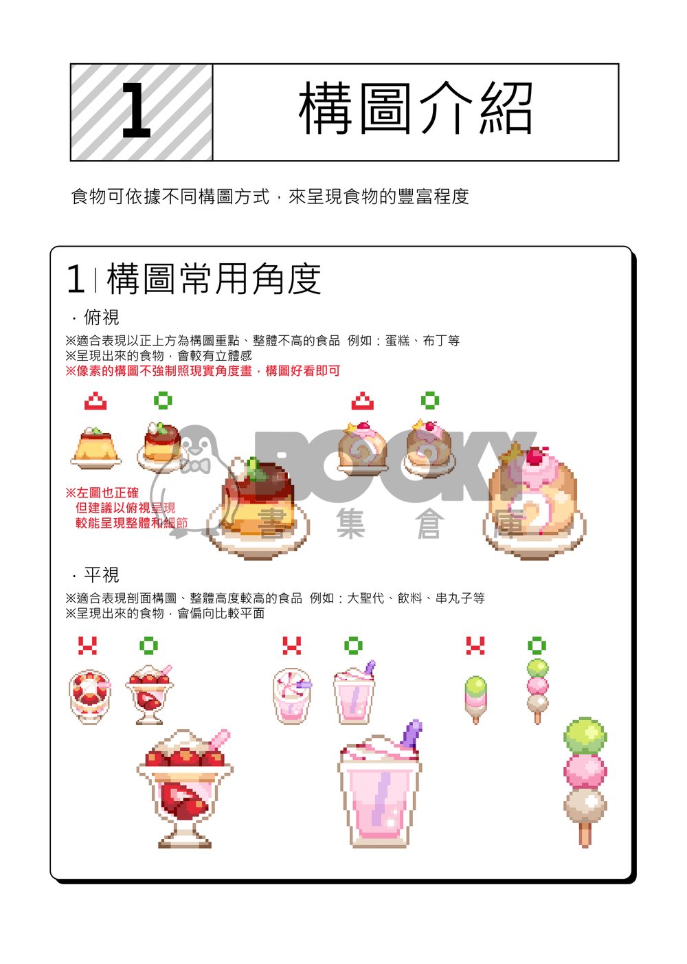 「Pixel Art2」像素食物構圖教學本 試閱圖片