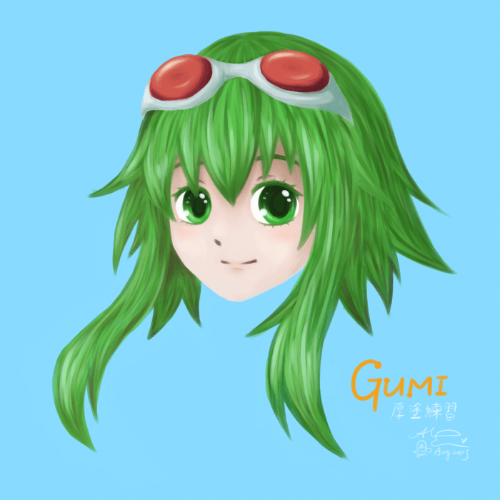 【Vocaloid】厚塗練習GUMI