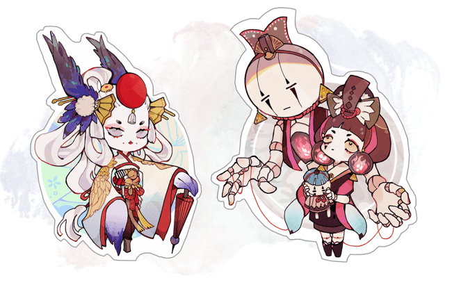 陰陽師-姑獲鳥/傀儡師 壓克力立牌吊飾