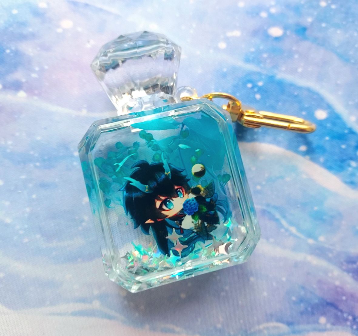 【崩壞：星穹鐵道】 飲月永生花香水瓶入油吊飾