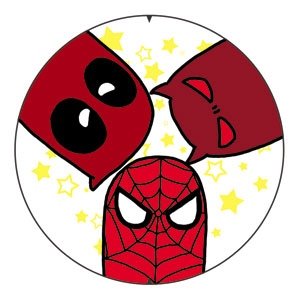 DEADPOOP死侍SPIDER MAN蜘蛛俠夜魔俠4.4胸章