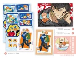 研日貼紙……::貼紙套組+布榖町限定徽章紙