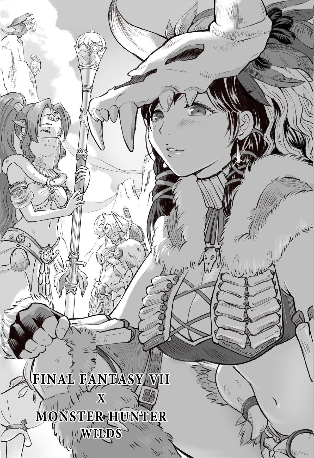 FF7明信片-feat 魔物獵人 荒野