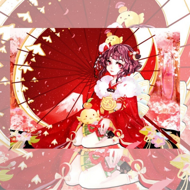陰陽師 櫻花祭神樂明信片