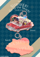T&B Summer! Go to the beach!透明壓克力吊飾