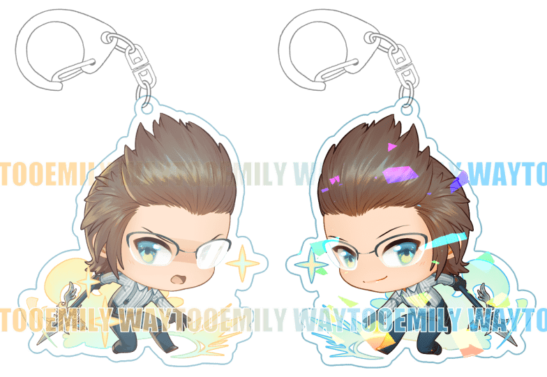 【FF15】伊格尼斯【雙面鐳射膜吊飾】