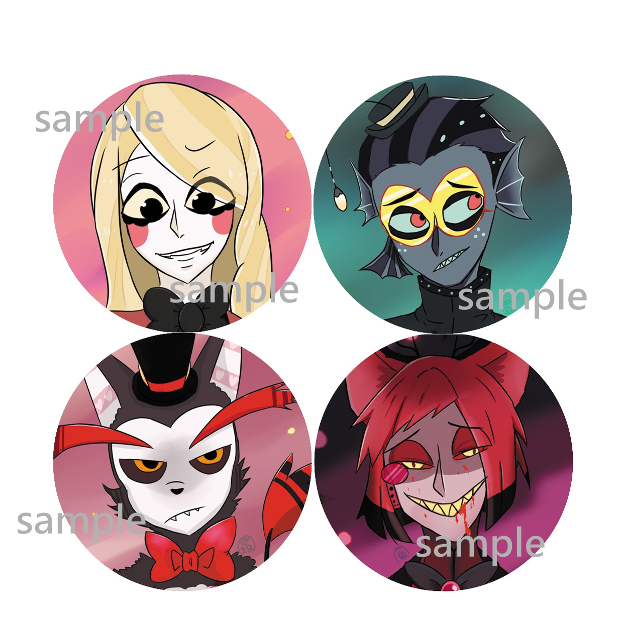 hazbin hotel胸章組