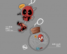 Spider-Man瓶裝小蜘蛛透明壓克力吊飾