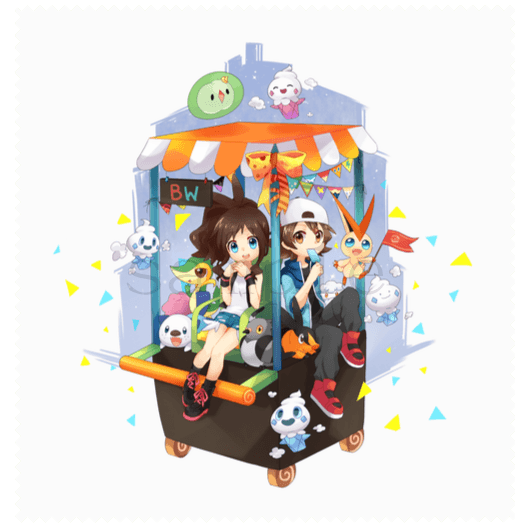 【已完售】Pokemon BW冰淇淋車 眼鏡布