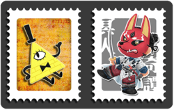 【無料】神秘小鎮Bill&冥人奇譚刺客 郵票小卡