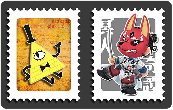 【無料】神秘小鎮Bill&amp;冥人奇譚刺客 郵票小卡