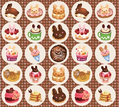RabbitDessert兔兔甜點貼紙