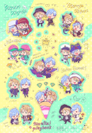 <A3!>斑鳩三角&三好一成好快樂派生貼紙