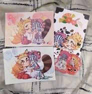 [鬼滅之刃]煉獄杏壽郎 & 猗窩座 猗窩煉猗窩 明信片貼紙組
