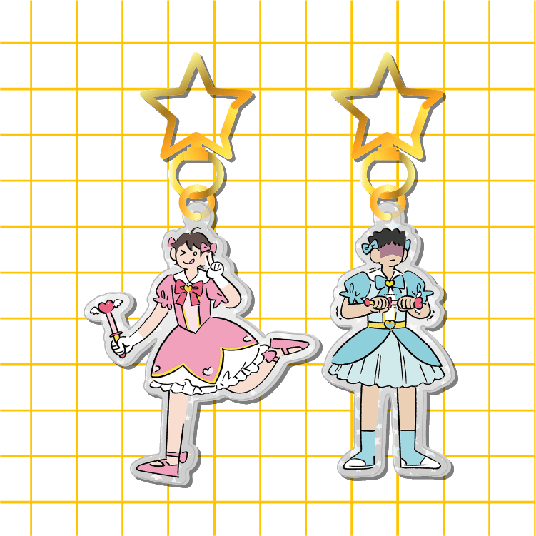 【排球少年】魔法少女小徹&amp;衰命竹馬 壓克力吊飾組 NT200/組