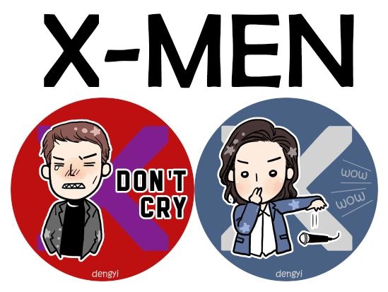 X-MEN圓形小貼紙