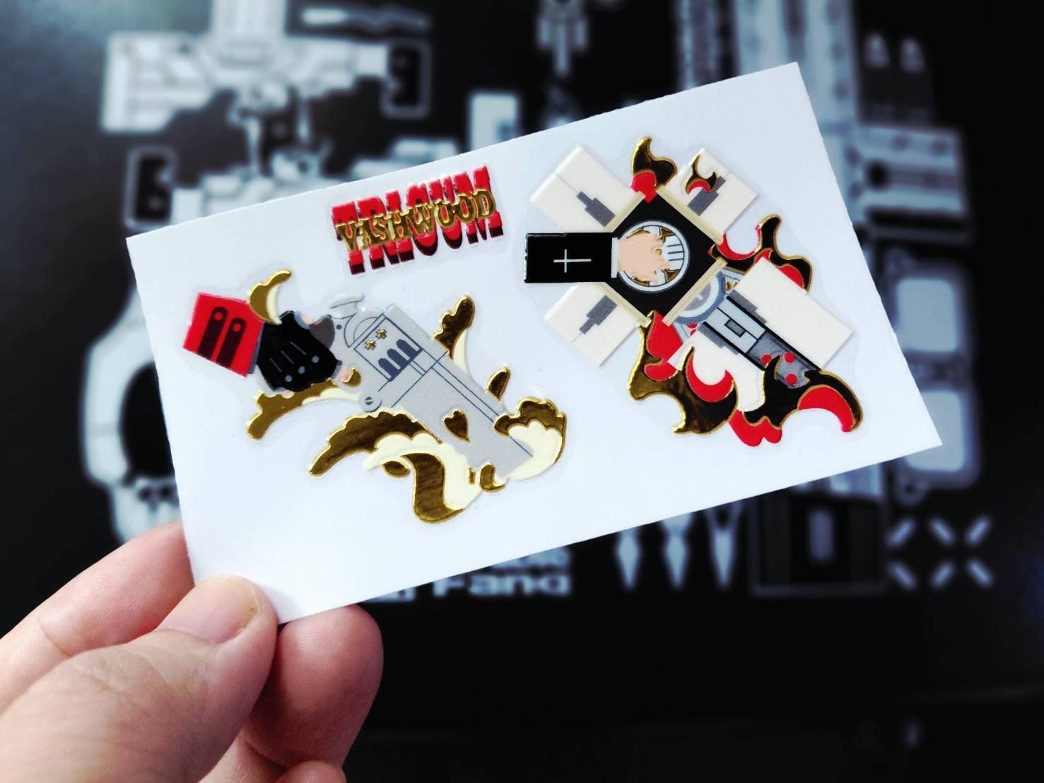 Trigun 原作盟友燙金轉印貼