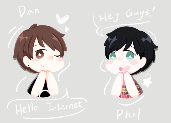 dan and phil滿版壓克力徽章
