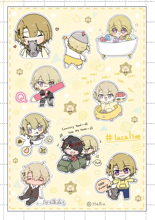 【Nijisanji EN】 #Lucalive 看直播隨手塗鴉半斷貼紙