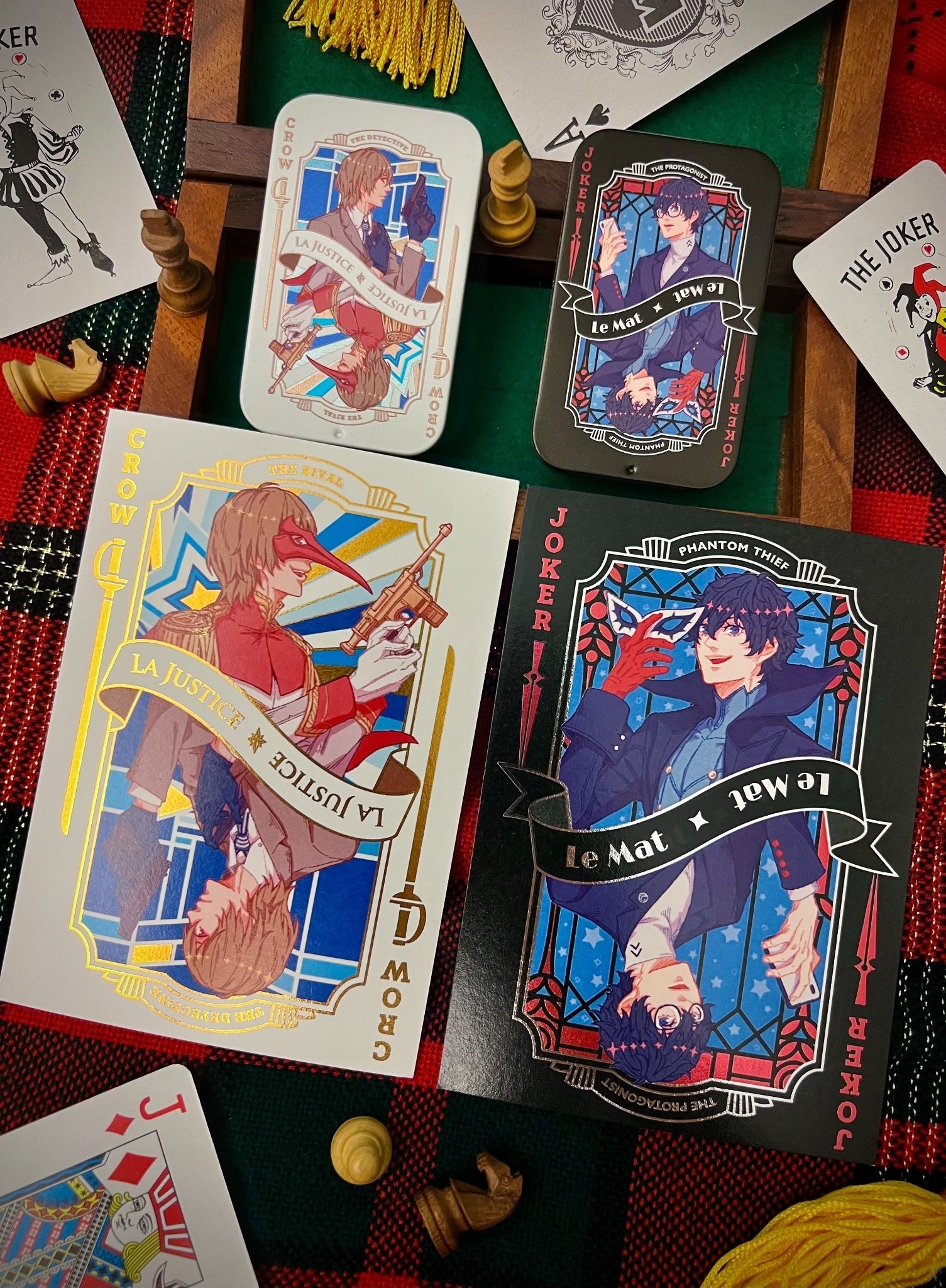 【Persona 5】Joker/Crow 鐵盒+燙金明信片