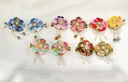 棉娃配件-DIY花開朵朵日式和風慶典髮飾品對夾組&amp;手作花朵鴨嘴式小髮夾