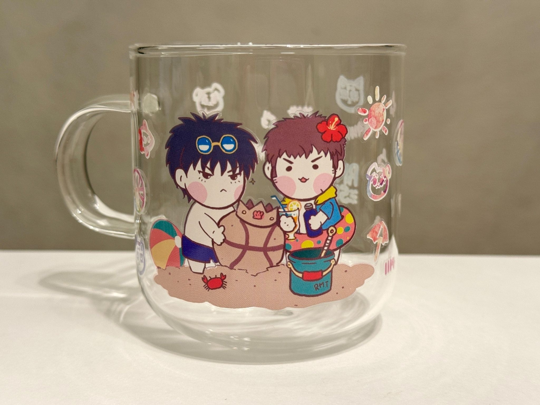 夏日流三把手玻璃杯