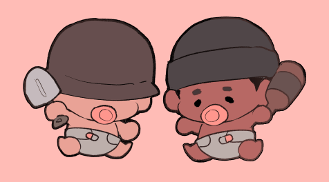 TF2寶包壓克力別針(DEMO&amp;SOLLY)
