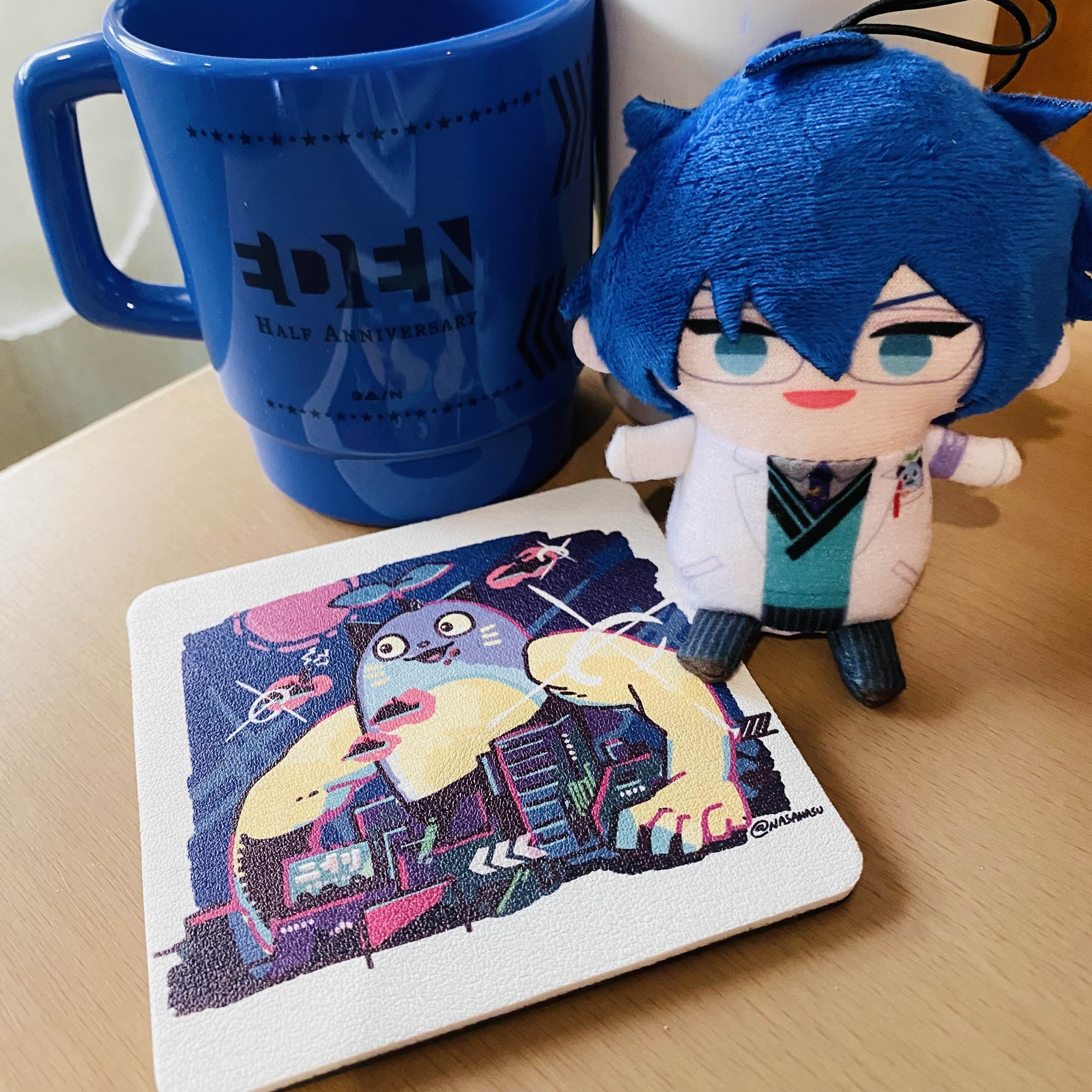 【彩虹社】豆貓方型吸水杯墊