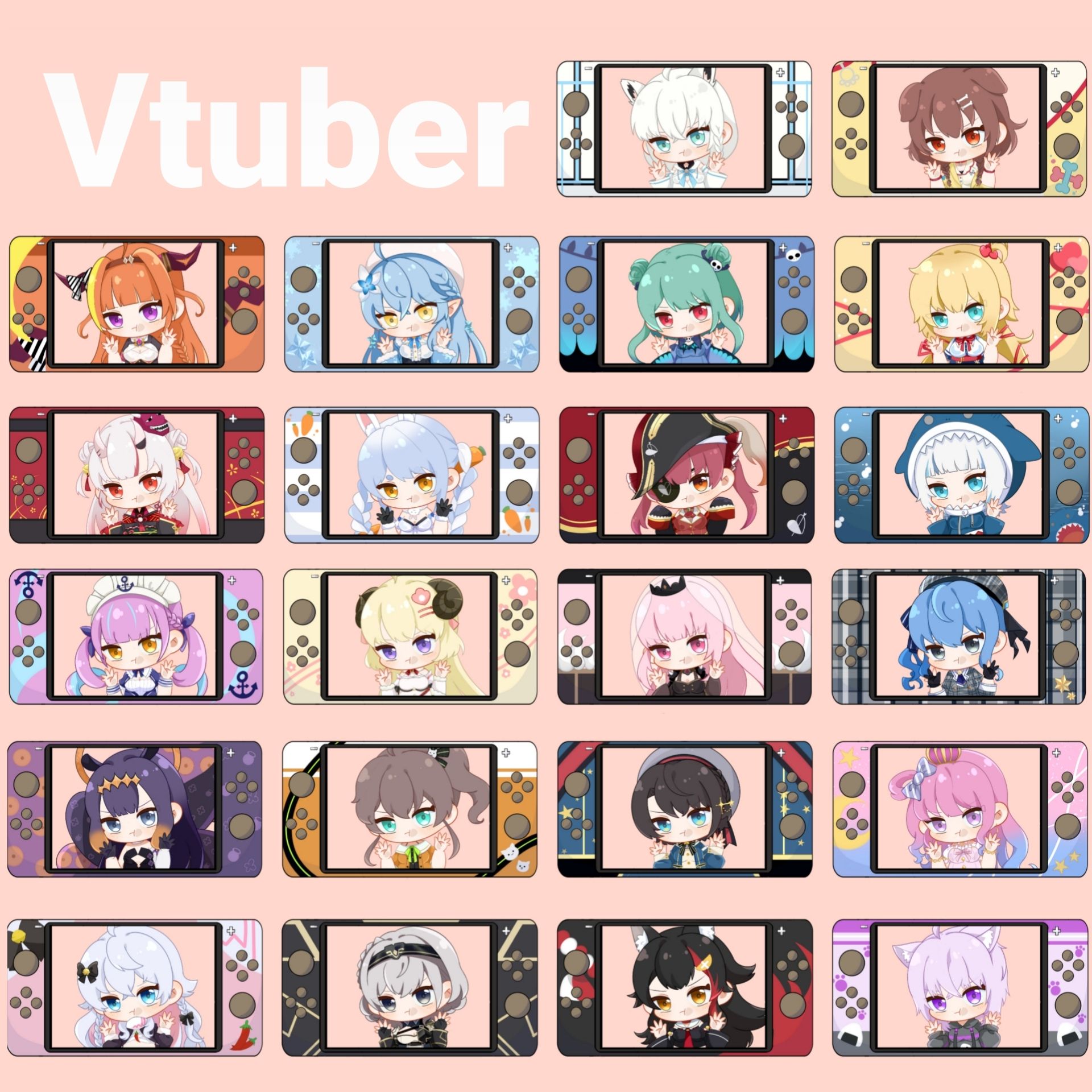 VTuber《困在遊戲機》壓克力吊飾