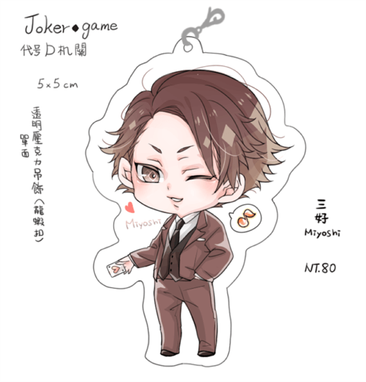 JOKER GAME 三好 透明壓克力吊飾