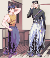 <CLOTH OFF> 承太郎/仗助 等身大立牌