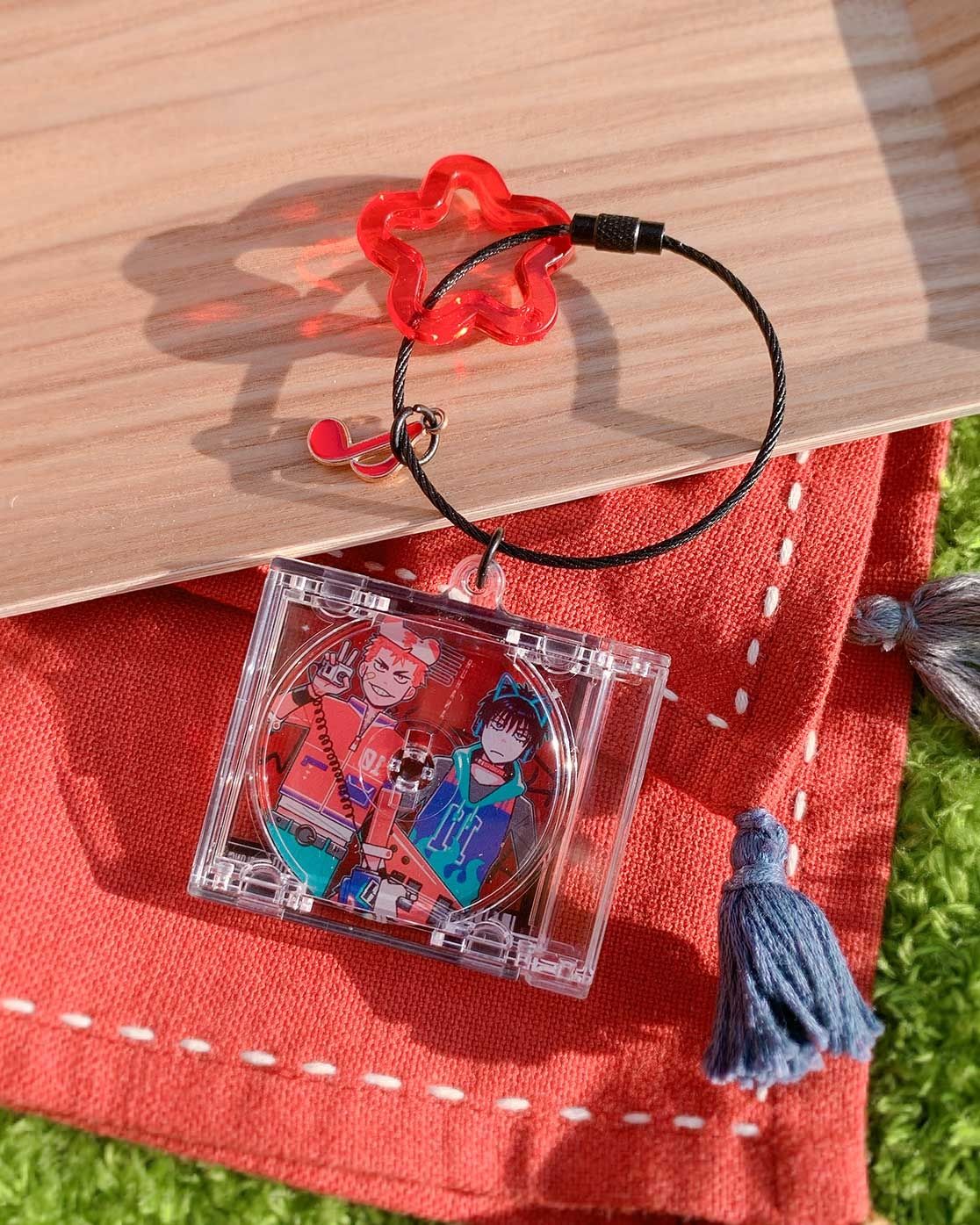流花迷你CD吊飾