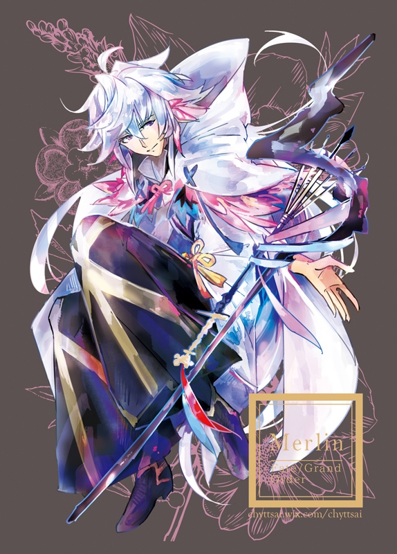 【FGO】梅林押花雙面明信片