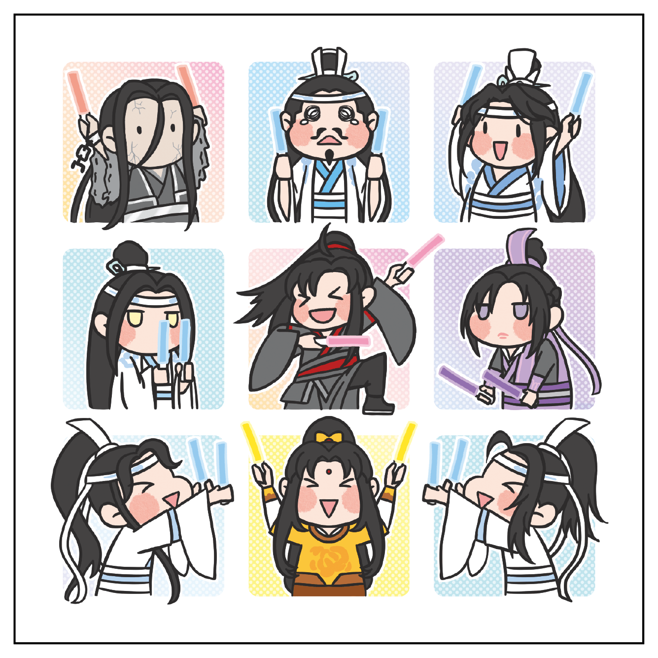 魔道祖師_全員打Call陶瓷吸水杯墊