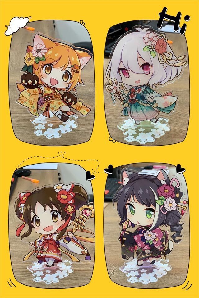 【月貓創意】【超異域公主連結 Re:Dive】プリコネR プリンセスコネクト同人壓克力立牌 和服款 繪師 國王魚兒