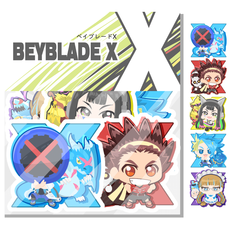 【BEYBLADE X】戰鬥陀螺X 防水貼紙包A款 (5款)