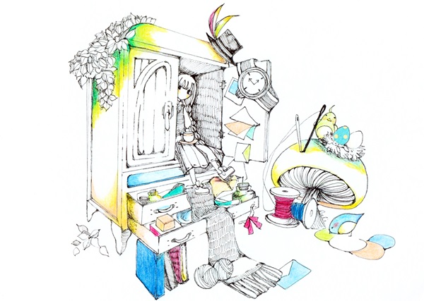 自創《Odds &amp; Ends/零碎東西01》明信片