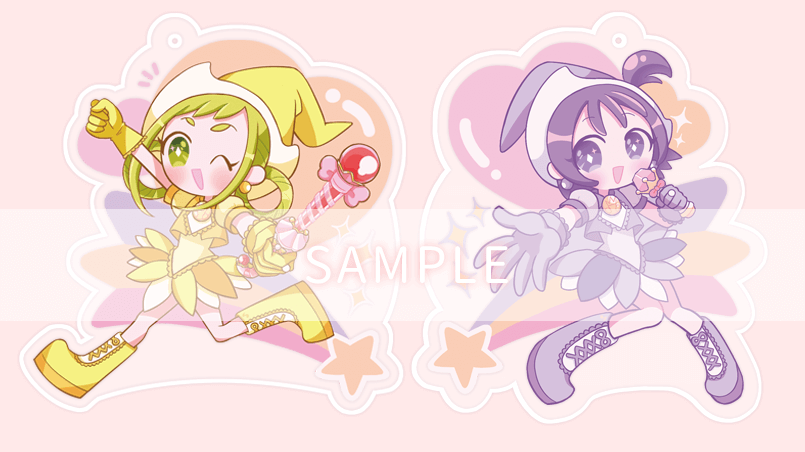 小魔女DoReMI 飛鳥桃子&amp;瀨川音符 透明壓克力吊飾