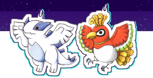 Pokemon 小小鳳王、洛基亞 同人吊飾