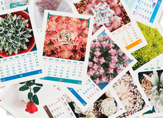 【原創】2019年桌上月曆-花(はな)