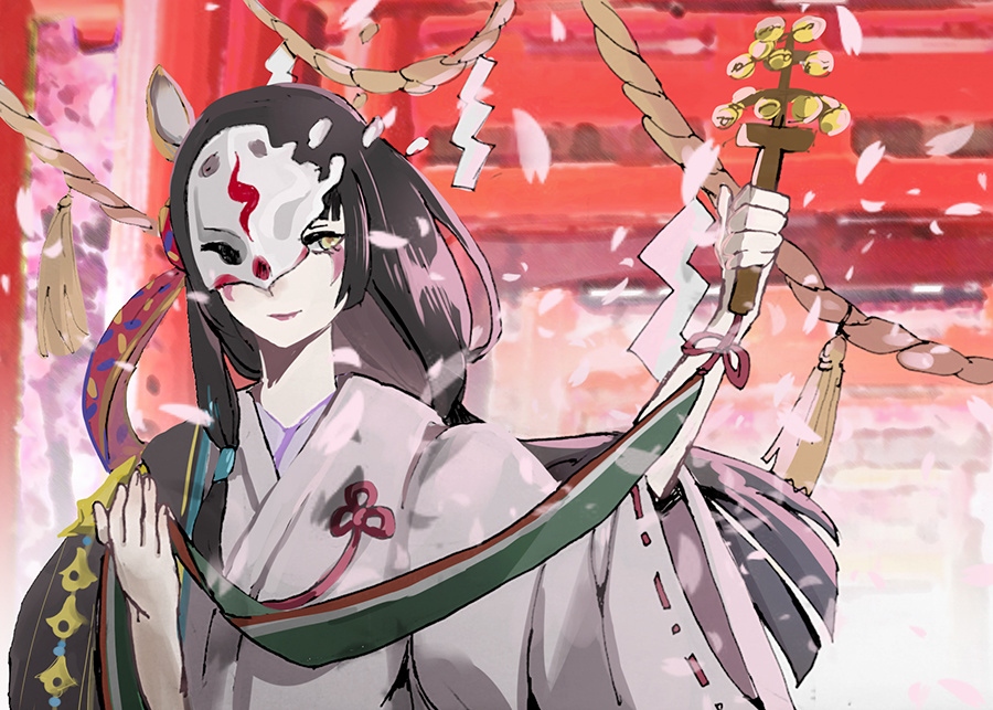 陰陽師-玉藻前巫女賀年卡（少量交換無料）
