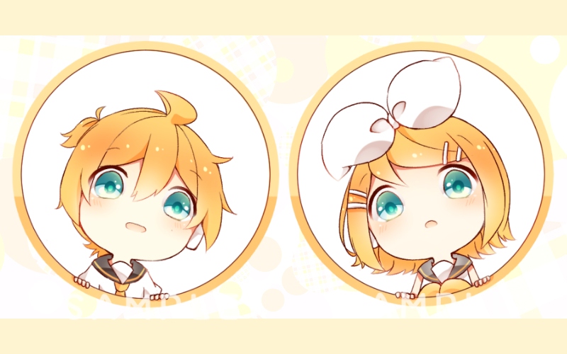 鏡音看你胸章