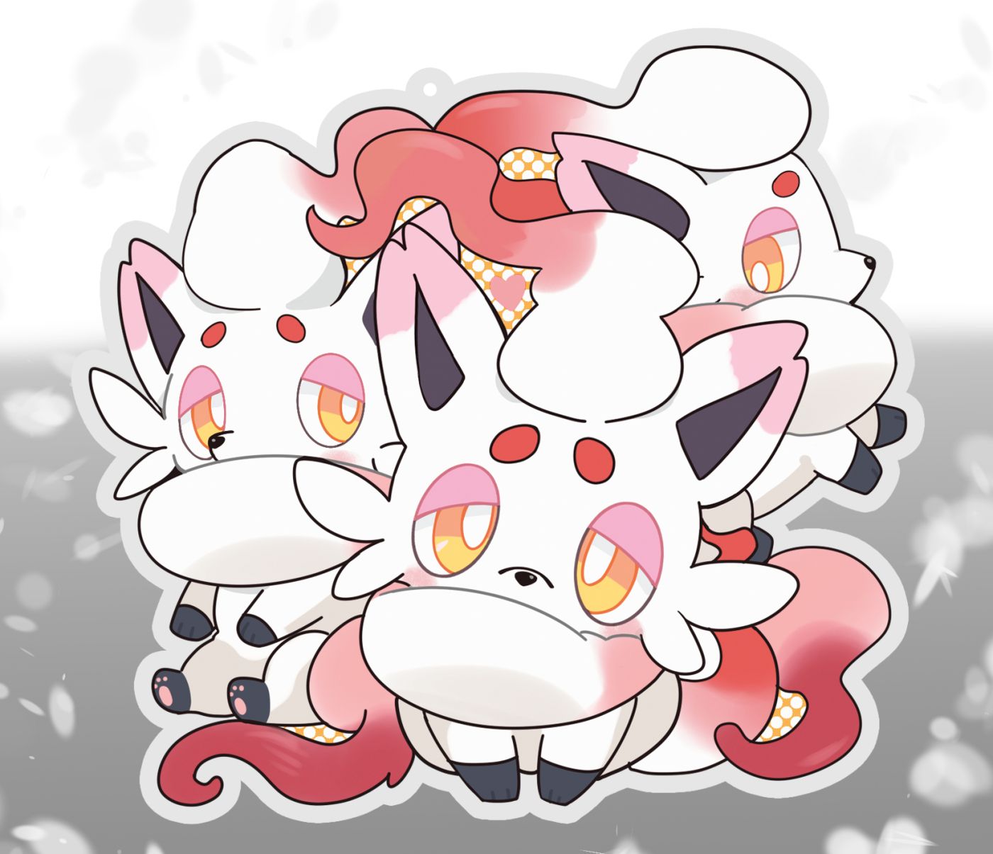 【Pokemon】洗翠-索羅亞 透明雙面壓克力吊飾