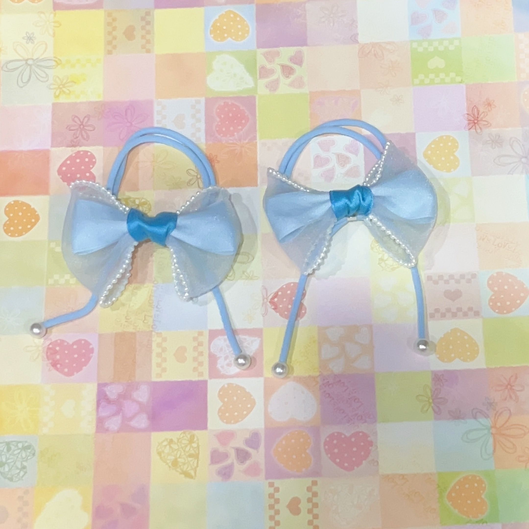 【柑橘梔子花】俊哲應援色蝴蝶結髮圈