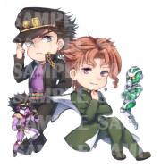 JoJo的奇妙冒險 星塵遠征軍-承花透明壓克力立牌吊飾
