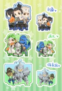 【overwatch】半藏+源氏+推車組壓克力吊飾