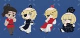 【地。】紅黑半透板材壓克力吊飾