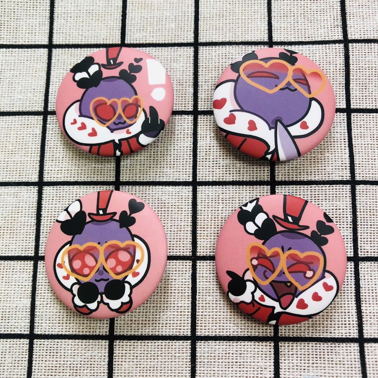 3.2cm徽章組4入(瓦寶/沃總)