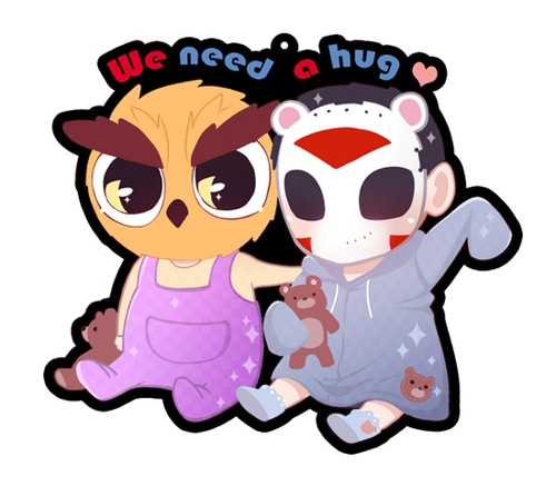 Vanoss&amp;H2Odelirious幼兒版 雙面透明吊飾