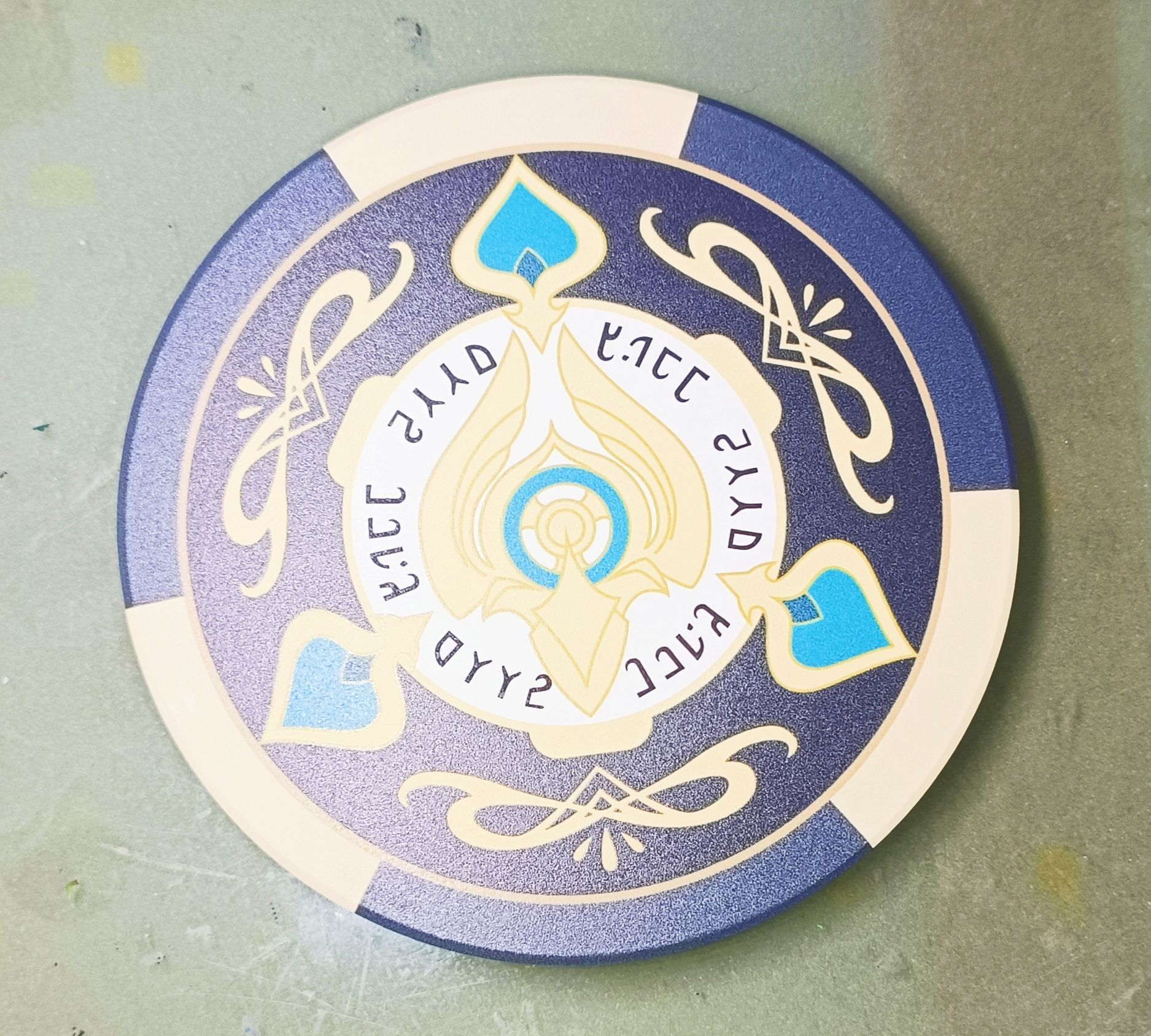 砂金籌碼陶瓷杯墊
